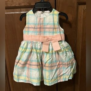 Carter’s Infant Girls Pastel Plaid Easter Special Occasion Dress 3 Months